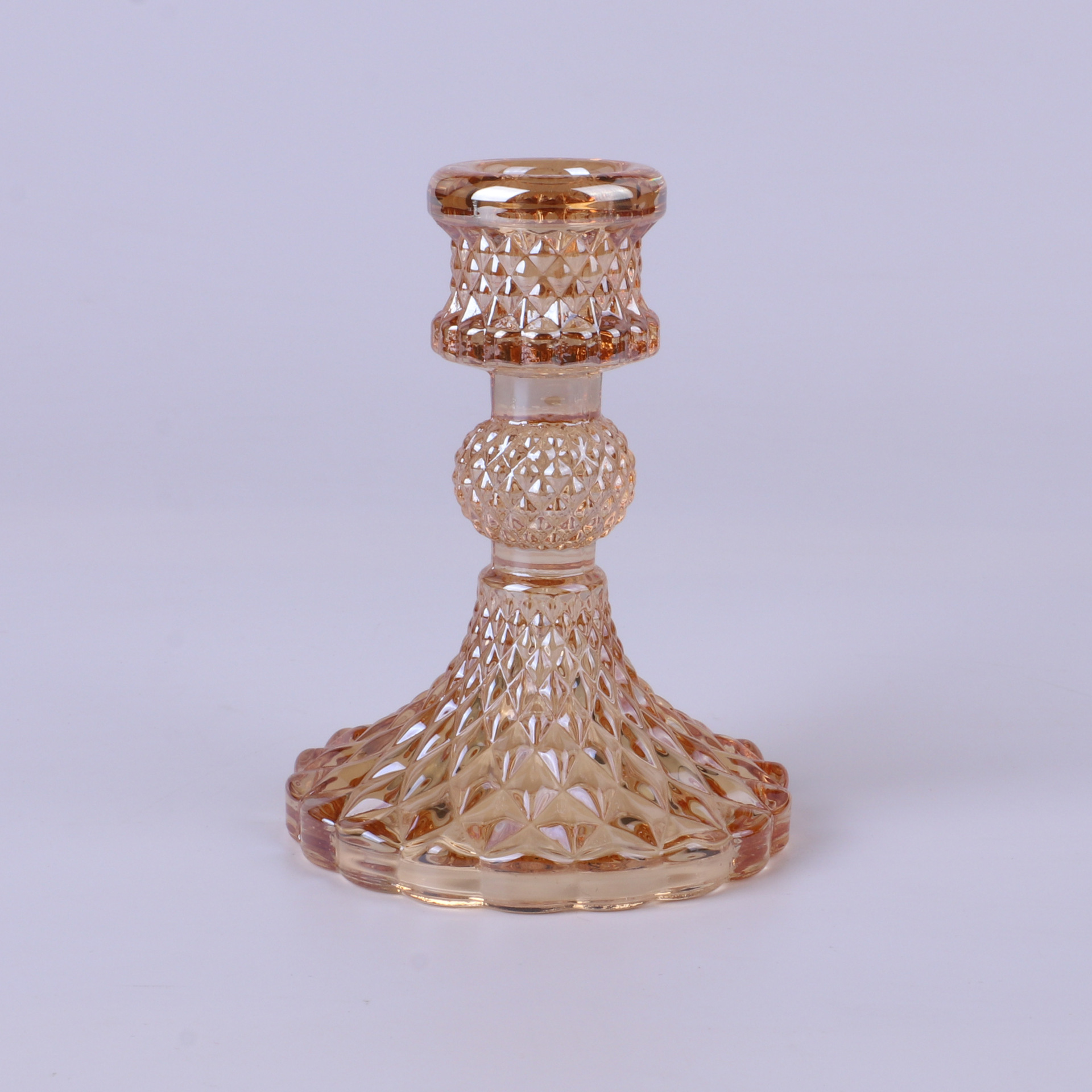 European-style simple ins glass candlestick, household pole wax base, romantic dining table candlestick, creative home decoration pic 8