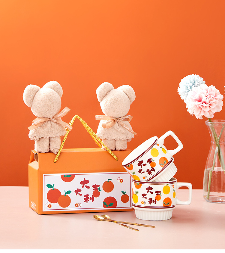 陶瓷水杯马克杯叠叠杯套装创意咖啡杯子开业实用礼品伴手礼礼盒装详情10