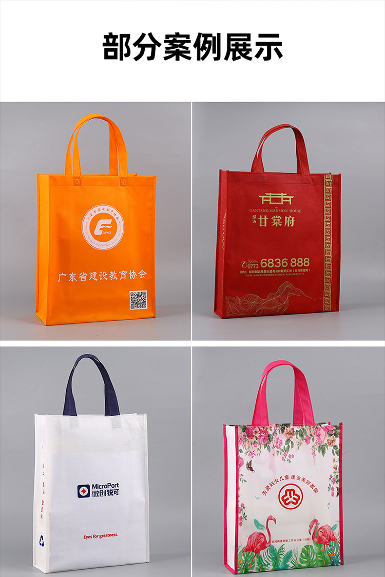 Hot-pressed blank non-woven fabric bags in stock, custom-made eco-friendly handbags, advertising bags, logo training, urgent pic 8