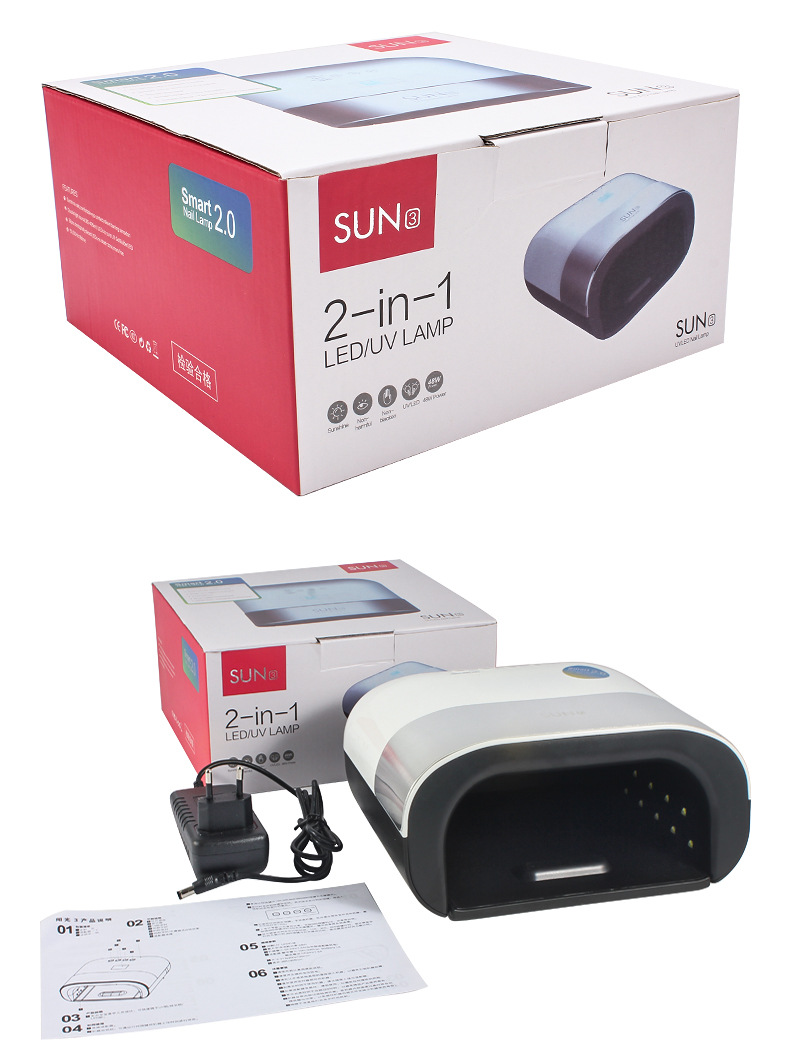 Factory direct sales: 36-chip 48W high-power sun3 nail dryer, 10-second quick-drying smart nail lamp pic 23