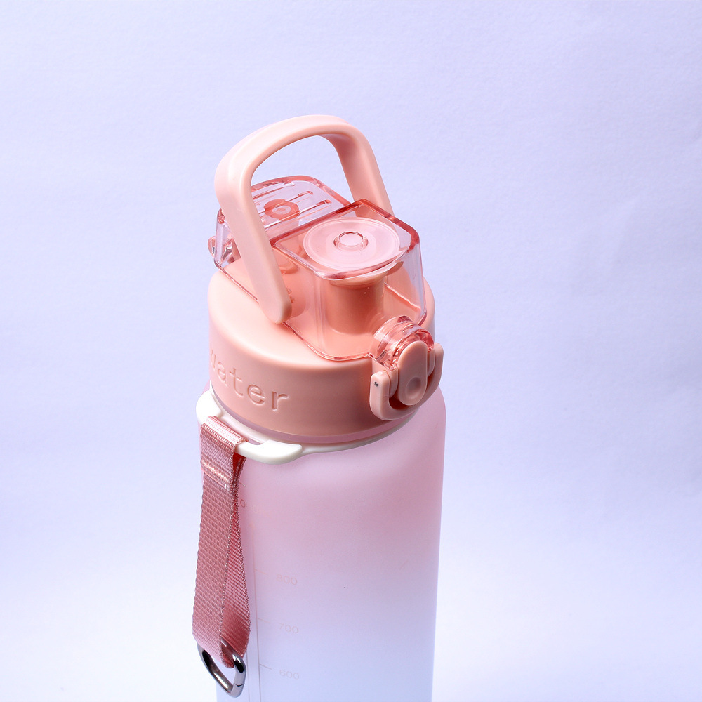 Student portable plastic water bottle for fitness and sports pic 2