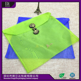 厂家提供现货盘扣纱袋纯色翻盖防尘袋服装收纳袋旗袍丝巾外套详情16