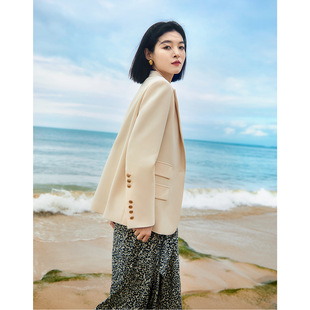 狐狸毛领 水貂毛边95白鹅绒 短款面包服羽绒服女款高端女装冬装详情23