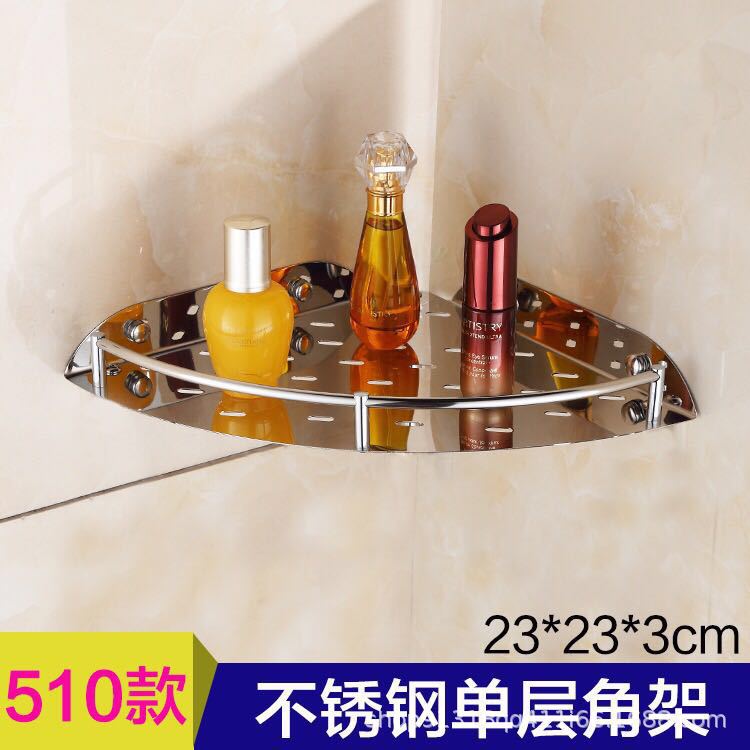 Double-layer bathroom storage rack, stainless steel multi-functional tripod, bathroom corner rack, stainless steel double-layer storage rack, stainless steel corner rack, bathroom supplies, kitchen and bathroom supplies. We support drop shipping pic 5
