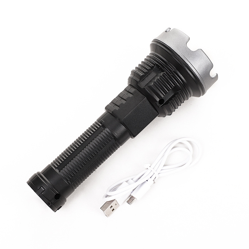 USB charging LED outdoor flashlight, high-power side light, multi-functional high-intensity flashlight in stock for wholesale pic 7