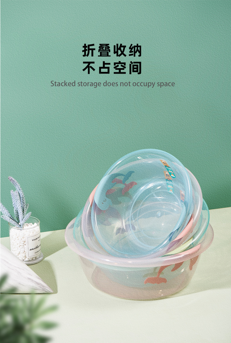 New double-ear deepened and thickened basin, household student dormitory basin, washbasin, vegetable basin, foot basin, large size pic 3