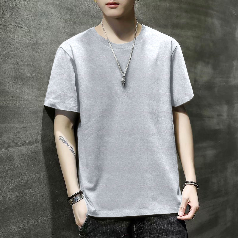 夏季男士短袖t恤圆领丅恤夏装潮牌体桖潮流打底衫修身上衣服半袖详情39