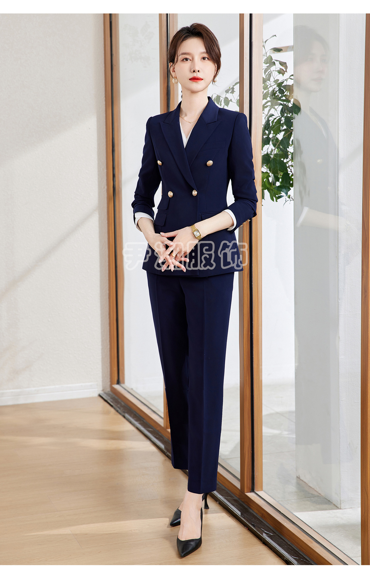 职业装时尚衬衫女装2024春季新款时尚气质百搭小个子管理白领工服详情23
