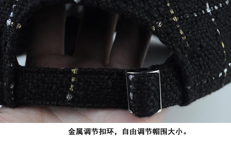 帽子女韩版潮牌棒球帽款小香风秋冬天时尚休闲ins鸭舌帽详情12