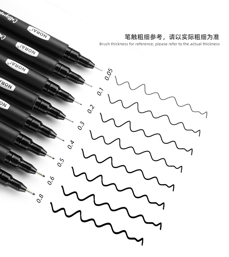 跨境多款勾线笔批发学生标记彩色笔套装画画勾勒笔商务签字笔现货详情7