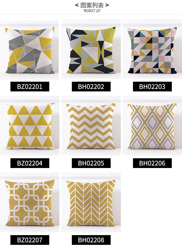 Nordic checkered Amazon bestseller linen short plush solid color checkered cushion pillowcase souvenir custom pillow pic 12