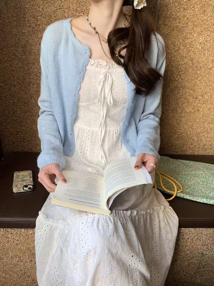 New Spring/Summer 2025 round-neck knitted sweater for women, Korean style, versatile, dopamine, youthful and gentle style, cardigan for women pic 40