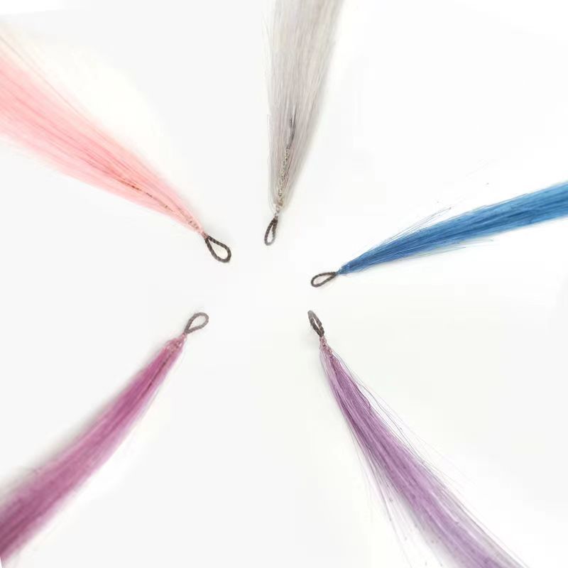 Second-generation feather hair extensions, full-color hair extensions, full-color hair picking and dyeing, ear-hanging hair dyeing, wig pieces, seamless picking and dyeing, long extension, and can be permed pic 9