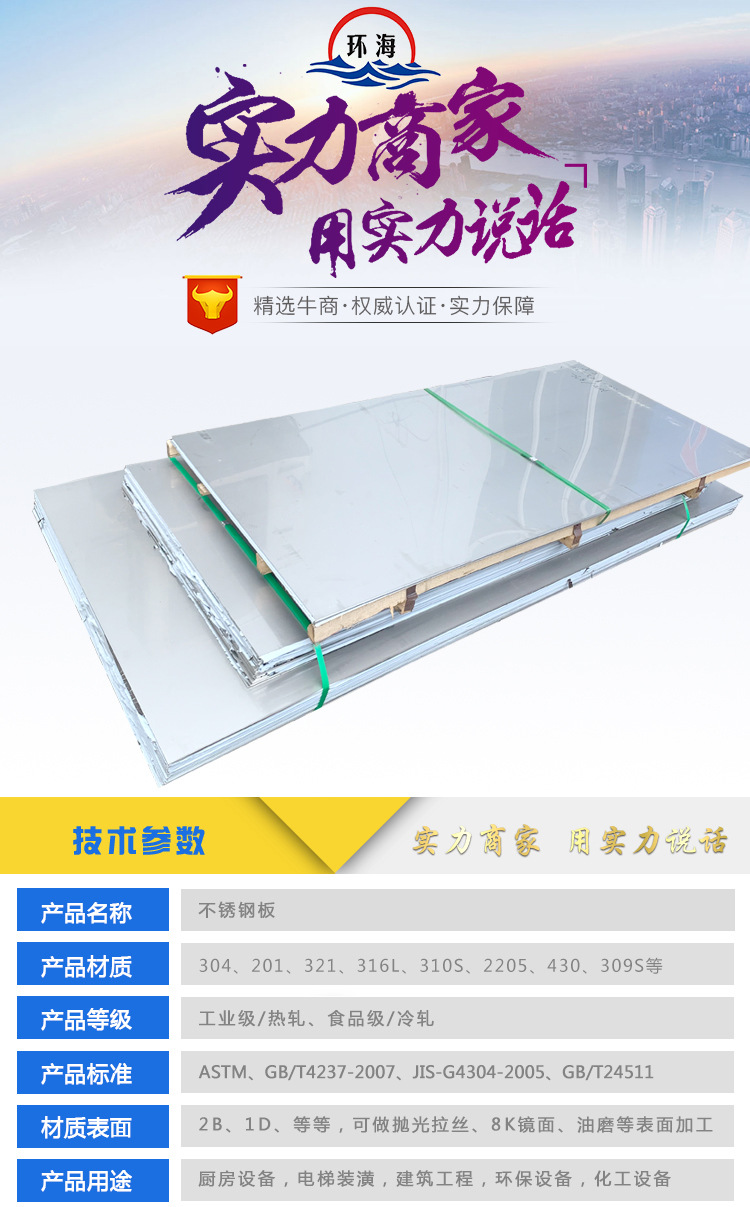 201 304 316L 321 310S不锈钢板冷轧镜面油磨拉丝薄板 热轧中厚板详情1