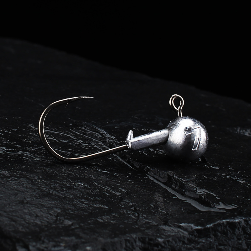 50 original color lure lead head hooks, reinforced lure hooks, wholesale lure bait, T-tail soft bait, fake bait, micro-lead head hooks pic 19