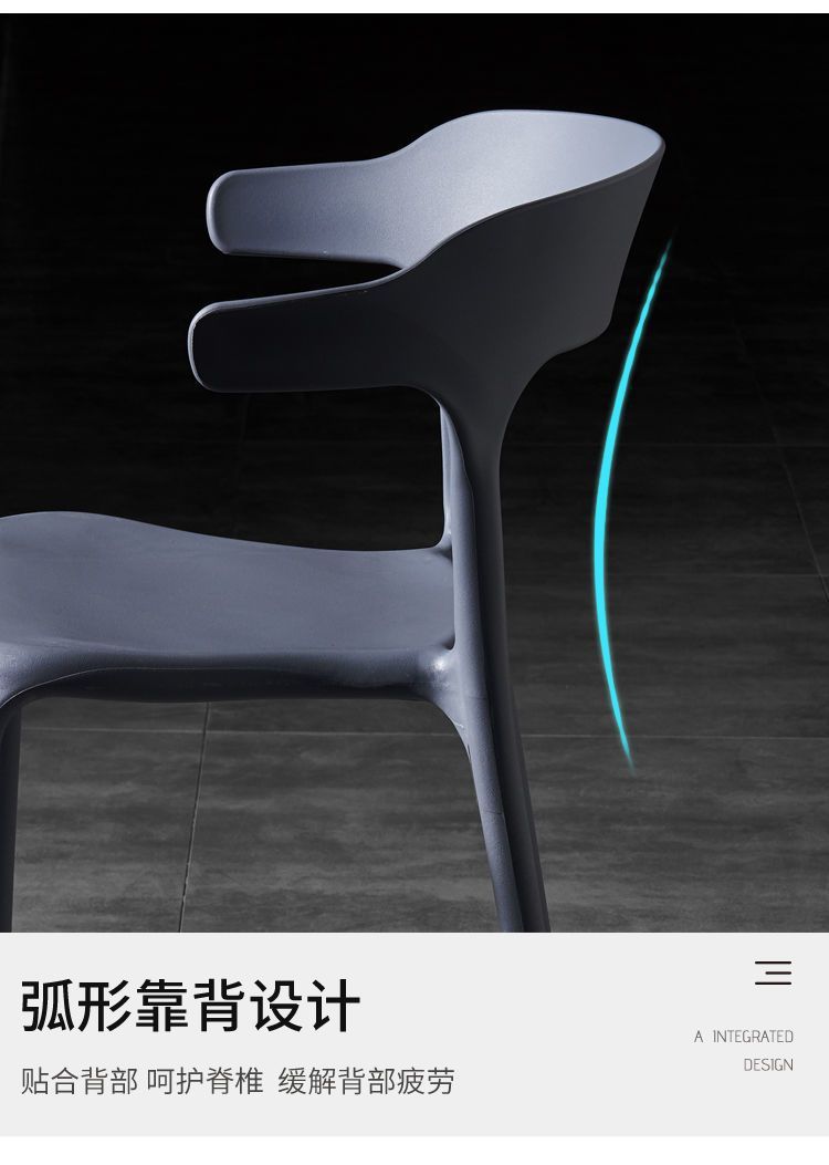 厚大人经济塑胶椅子大排档椅塑料椅子简约靠背凳子家用北欧餐椅加详情11