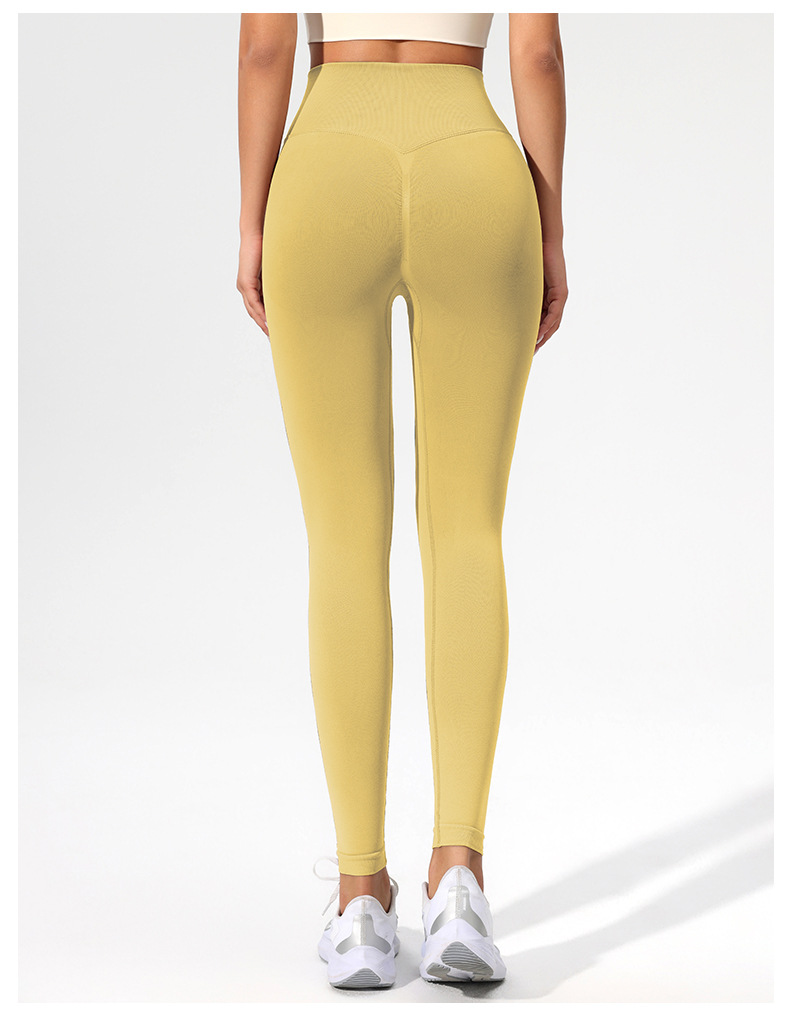 Ruxi European and American fitness pants, no embarrassing lines, nude feel sports tight pants, high-waisted peach lifting buttocks lulu yoga pants for women pic 25