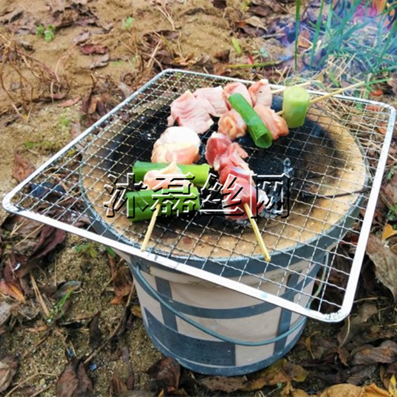 户外烧烤一次性烧烤炉适用便携烤架烧烤篦子包边方形一次性烧烤网详情4