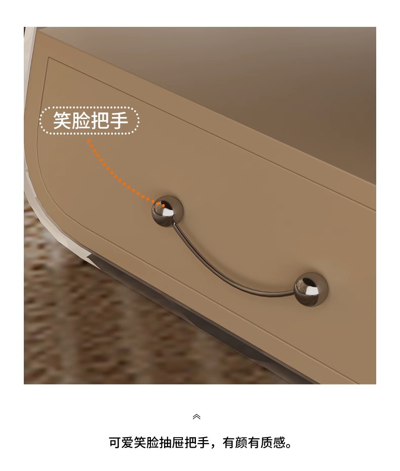 奶油风圆形茶几小户型客厅家用简约现代小红书同款法式亚克力茶几详情8