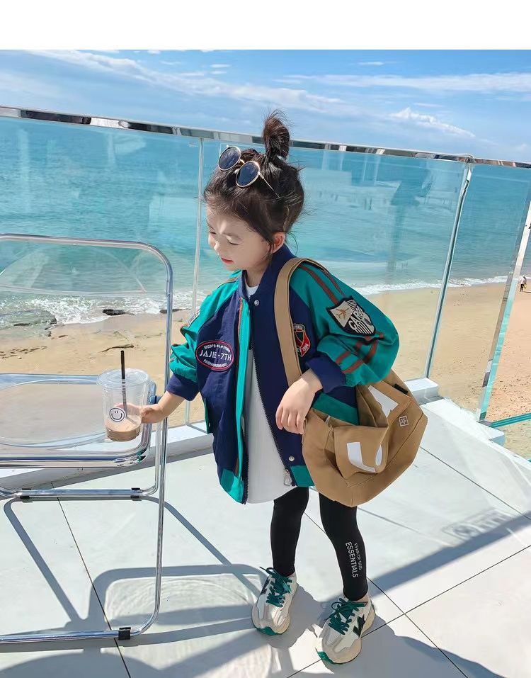 女童中长款开叉T恤2024秋季新款韩系女孩个性不规则长袖卡通上衣详情13