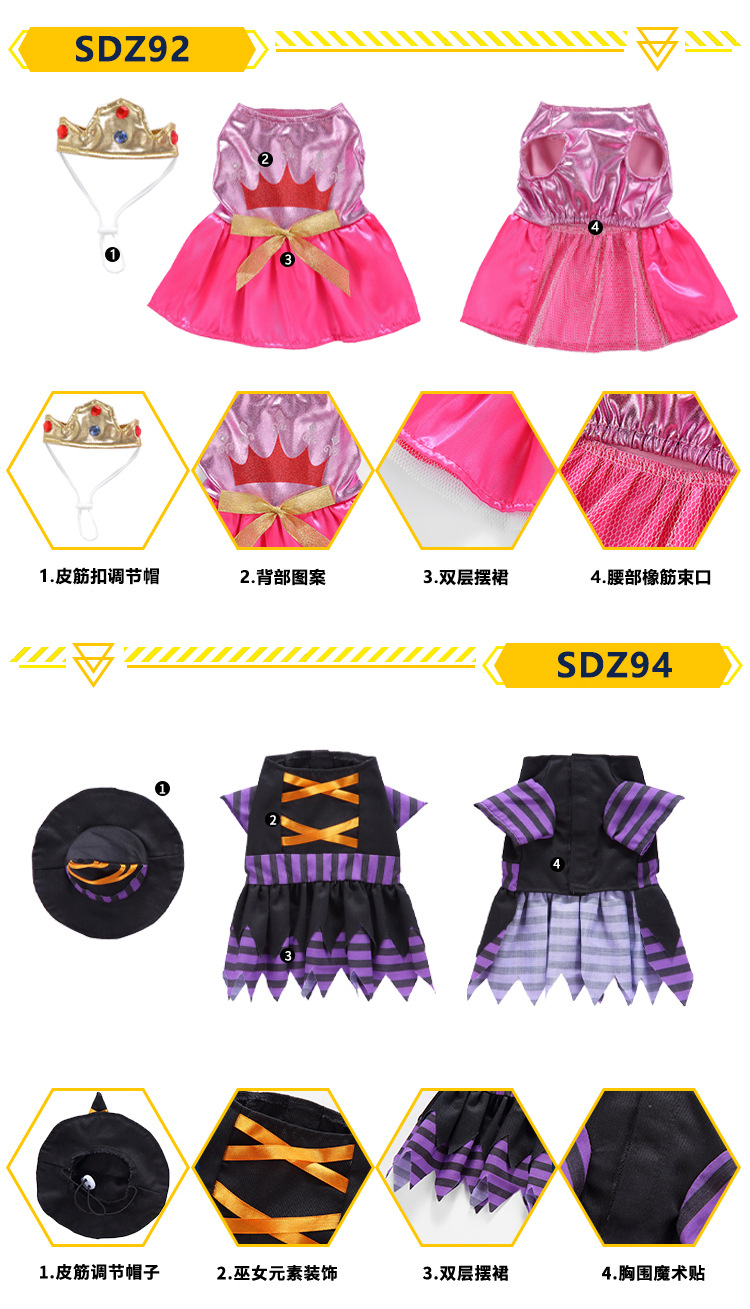 跨境宠物衣服万圣圣诞节服装派对狗衣服猫咪中小型犬狗狗宠物服装详情4