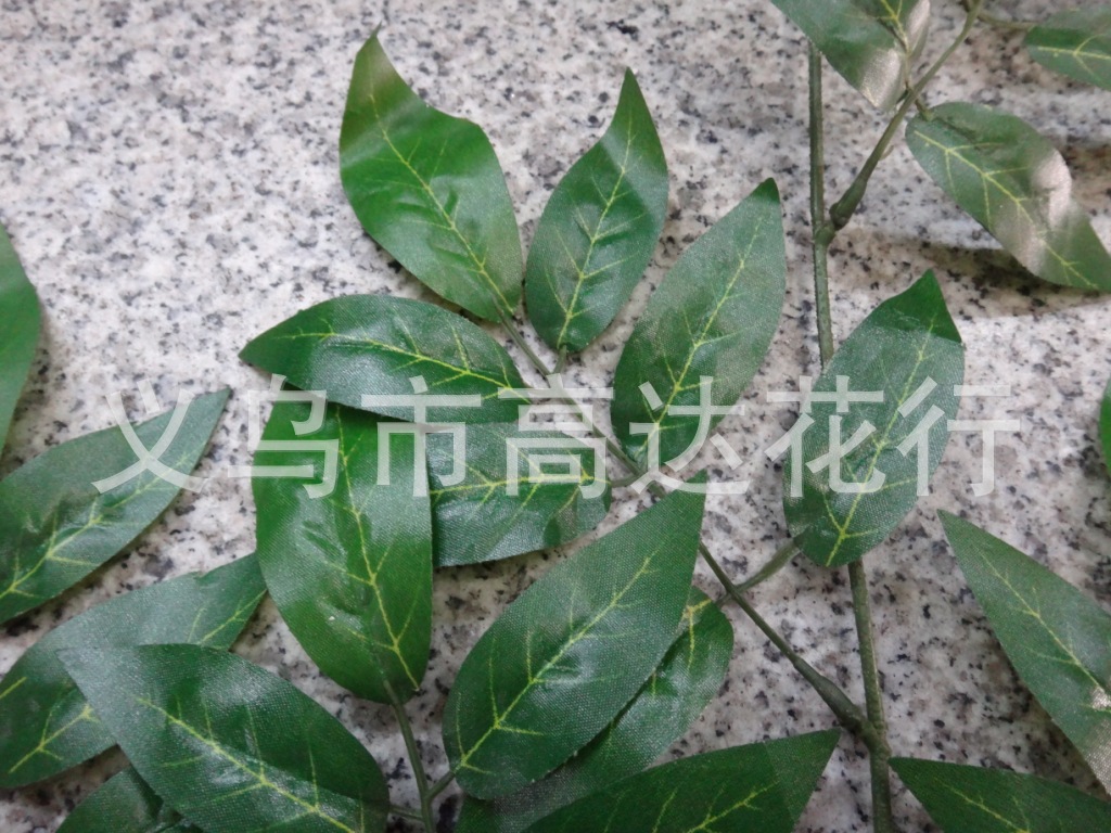 仿真豆花花枝豆花叶子 仿真榕树叶 仿真树叶金色榕树叶仿真紫藤枝详情10