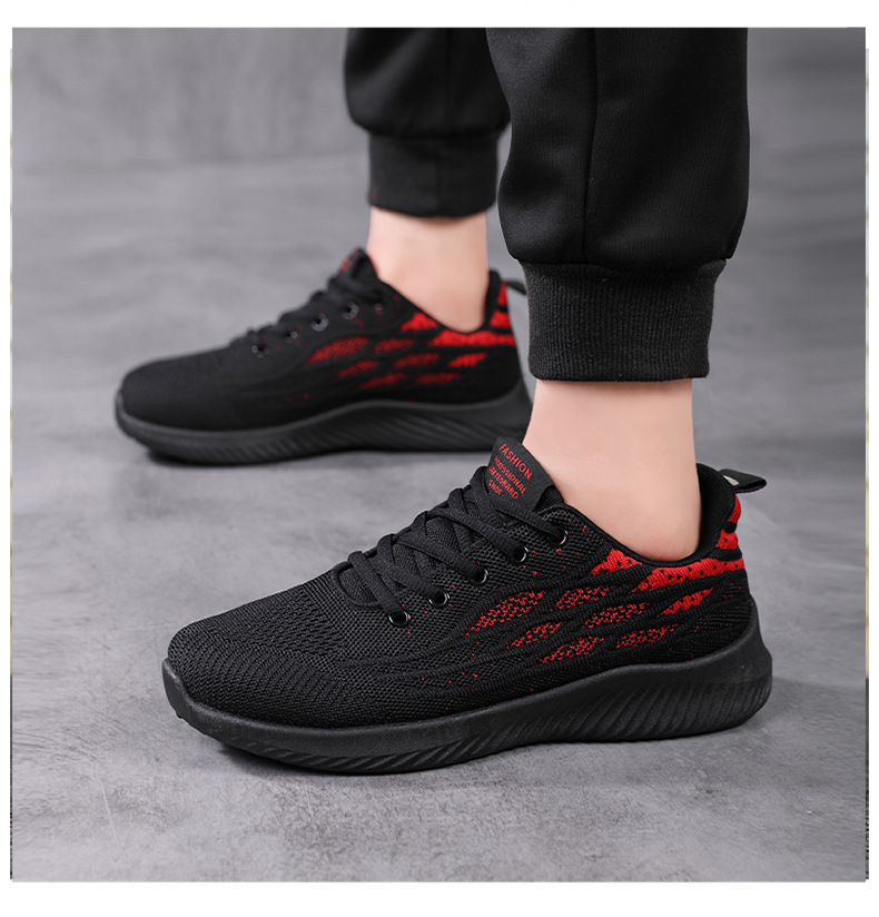 运动鞋男夏季男鞋春秋季跑步鞋2024新款黑色网面男士休闲工作鞋子详情15