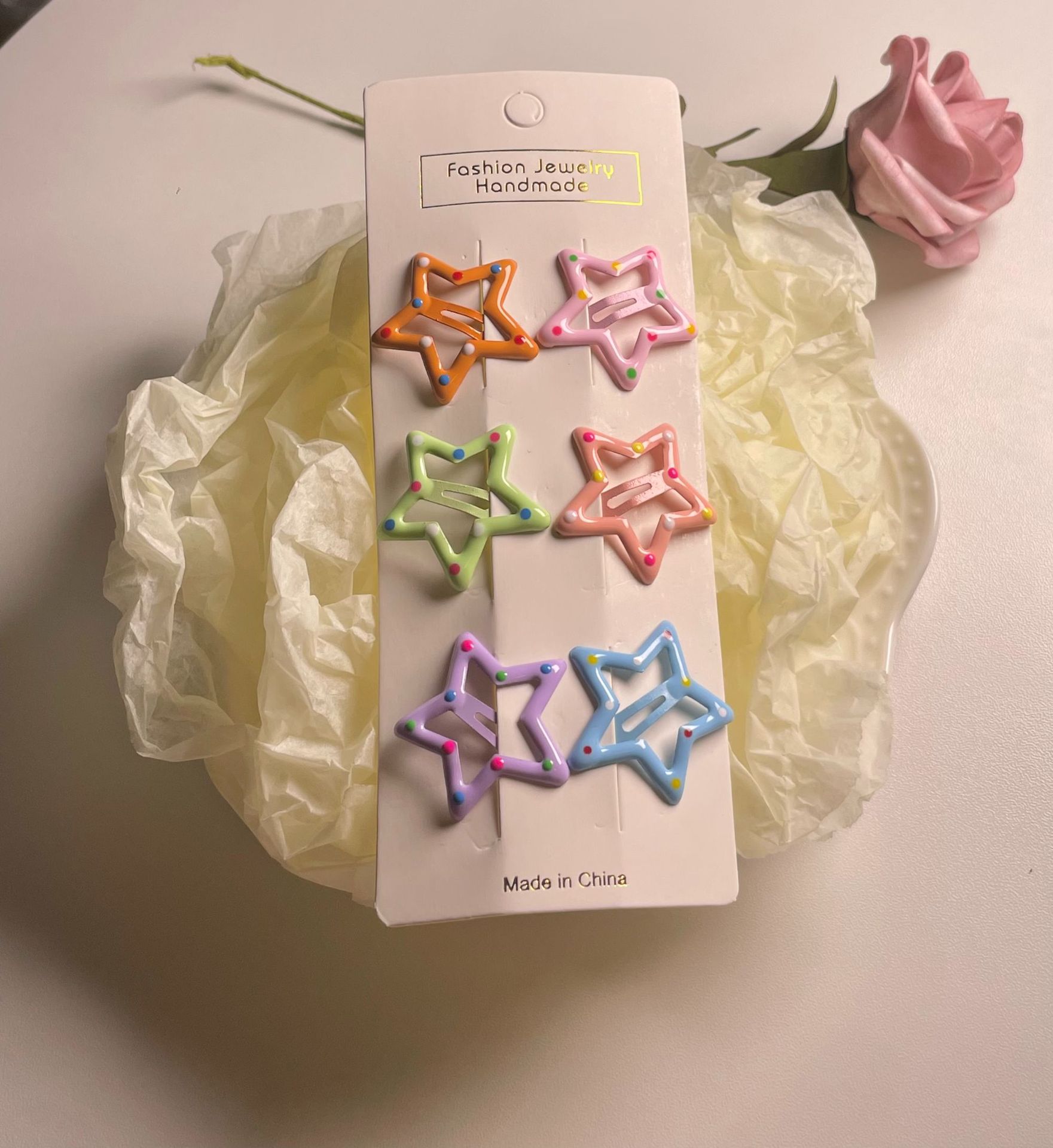 可爱星星Y2K发夹女侧边夹刘海bb夹子发卡儿童彩色卡子侧边夹头饰详情14