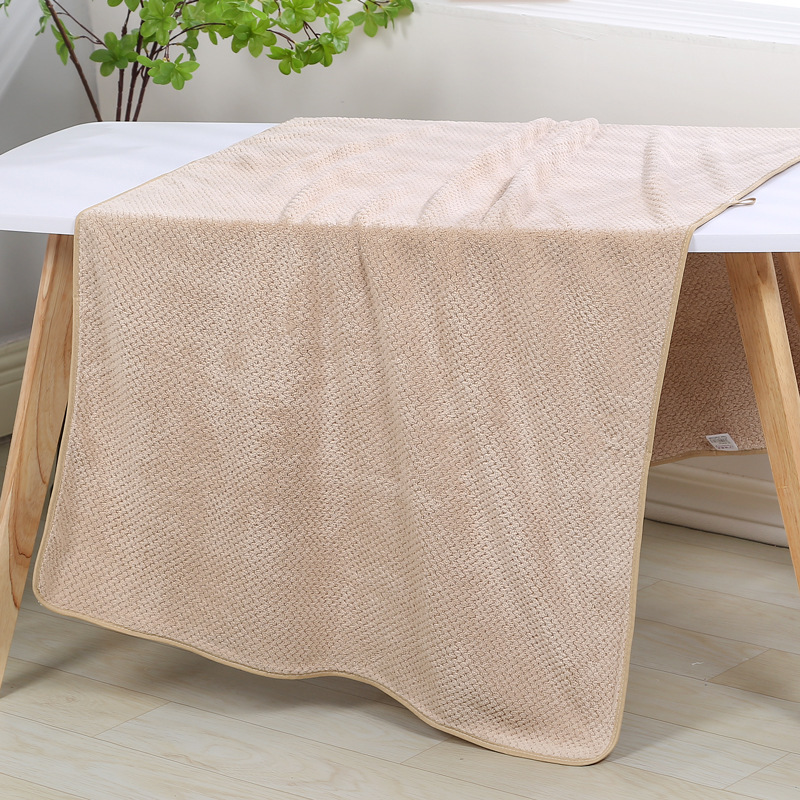 [LOVELY HOME] plain piña plaid high density coral fleece toalla de baño para adultos plain plus toalla de baño engrosada toalla de baño combinada pic 16