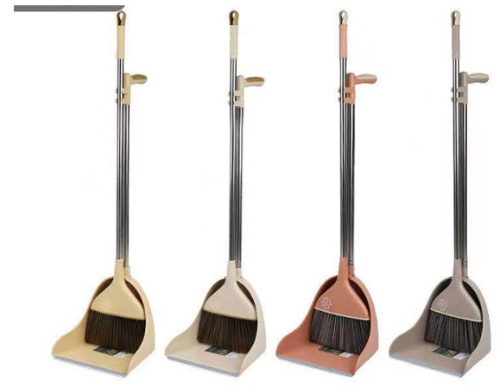 New broom and dustpan set, soft wool two-piece set, household broom and dustpan set for sweeping dirt and paper scraps pic 1