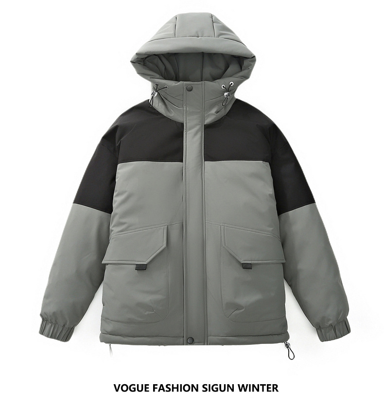 Workwear abajo chaqueta hombre 2023 nuevo otoño invierno protección contra el frío espesamiento golpear color patchwork marca de humedad pato blanco abajo ropa de invierno pic 28