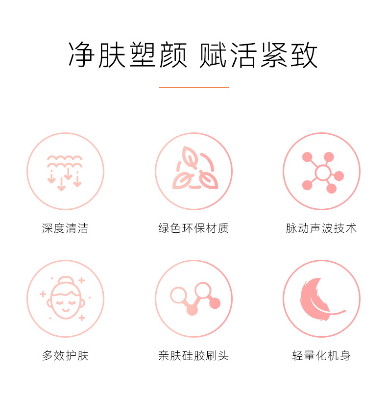 科美/KEMEI新款多功能洁面按摩仪适用敏感肌声波强力清洁小巧便携KM-293详情2