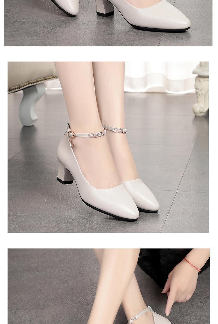 妈妈鞋中跟低跟高跟软底女单鞋2022新款中年春秋季女士一字扣皮鞋详情14