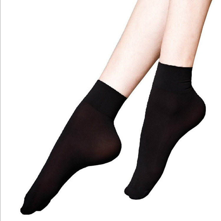 新款单双装女士短丝袜 薄款天鹅绒丝袜 独立包装包芯丝短丝袜详情1