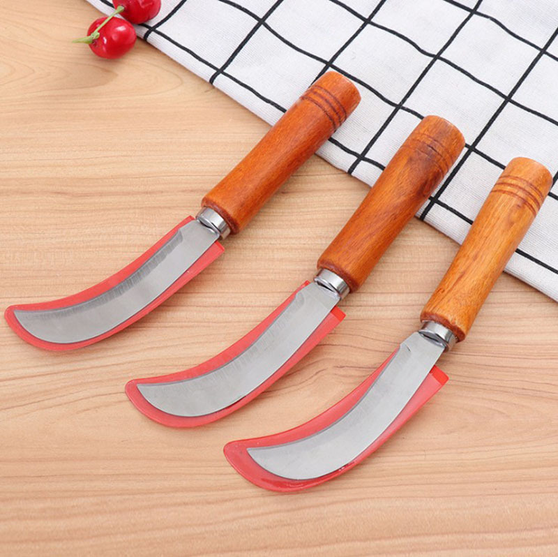 18CM fruit pineapple curved knife with wooden handle, fruit peel, banana small curved knife, sharp peeling, fruit and vegetable wooden handle curved knife pic 11