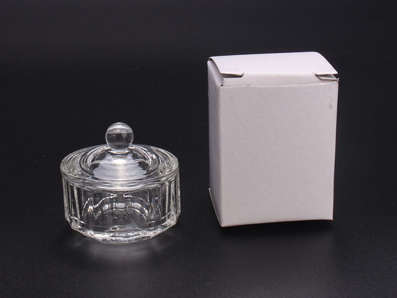 Cross-border exclusive glass crystal cups with LIDS for nail art, irregular-shaped crystal cups, and special octagonal cups for holding crystal liquid pic 27