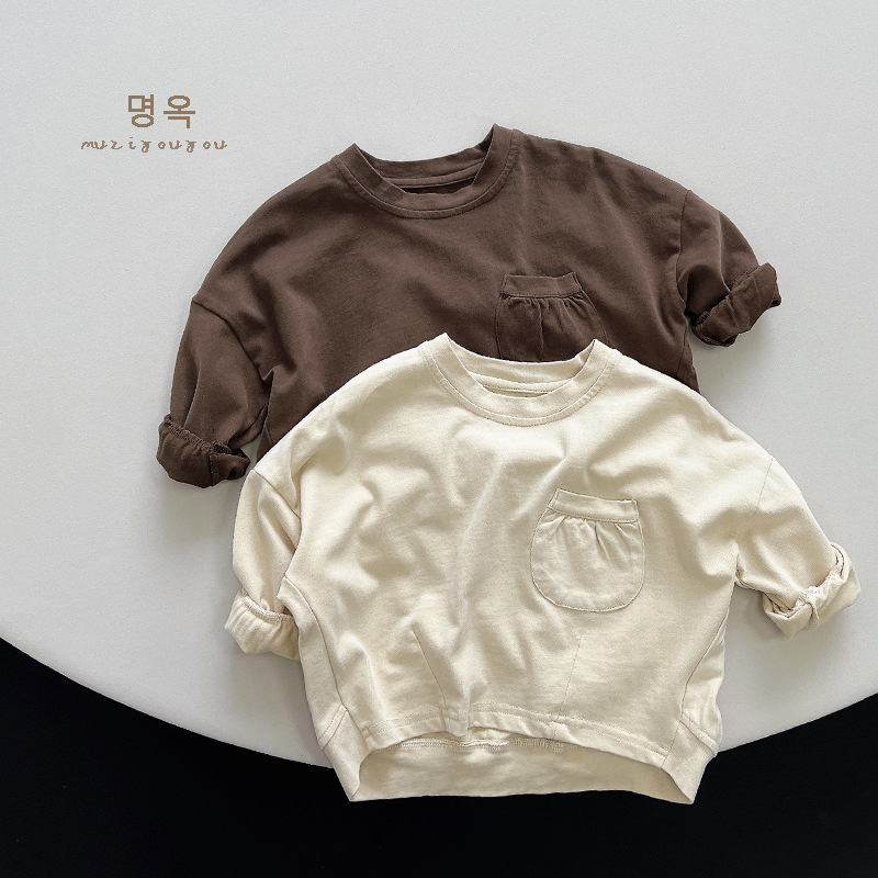 童装~男女童长袖T恤秋装新款儿童韩版宽松上衣宝宝日系百搭打底衫详情8