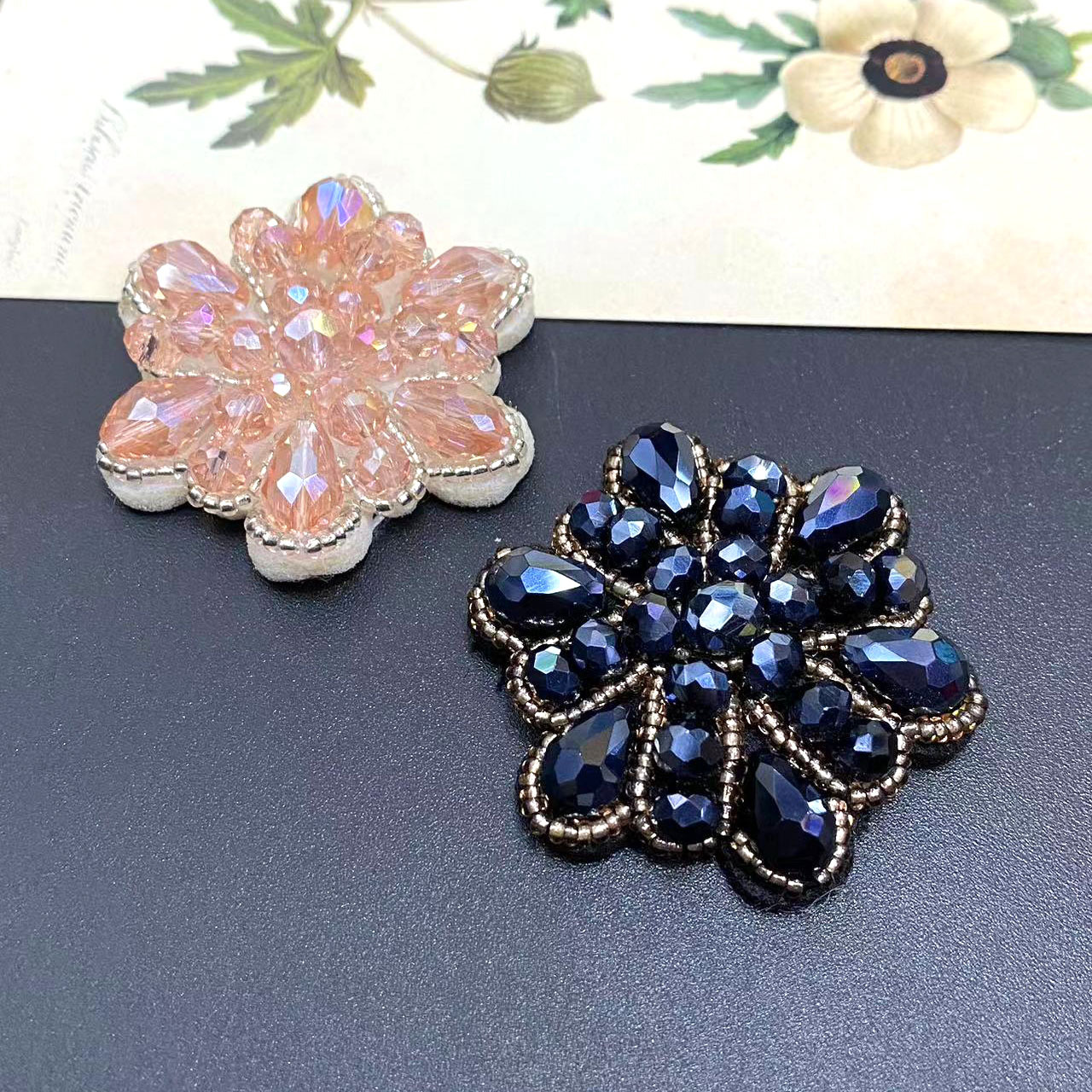 手工水晶花发饰鞋子帽子服饰配件辅料发夹发箍配件厂家直销批 发详情7