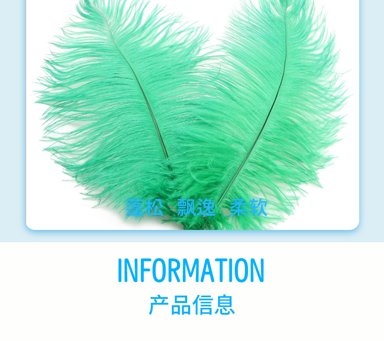 厂家现货鸵鸟毛30-35cm彩色羽毛婚礼装饰插花舞台服装婚庆指引详情17