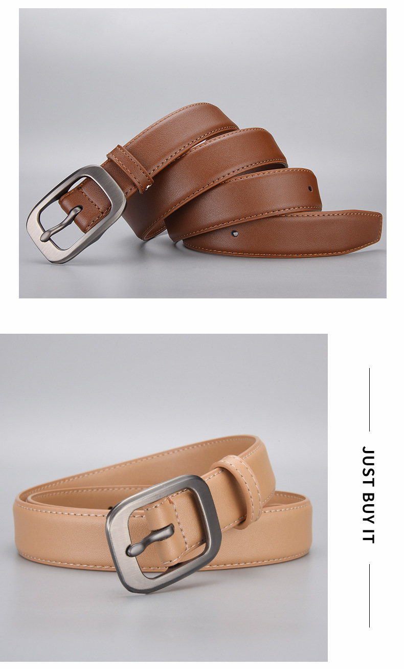 女款真皮皮带 合金针扣牛皮带身耐用结实百搭搭配西裤牛仔裤潮流详情13