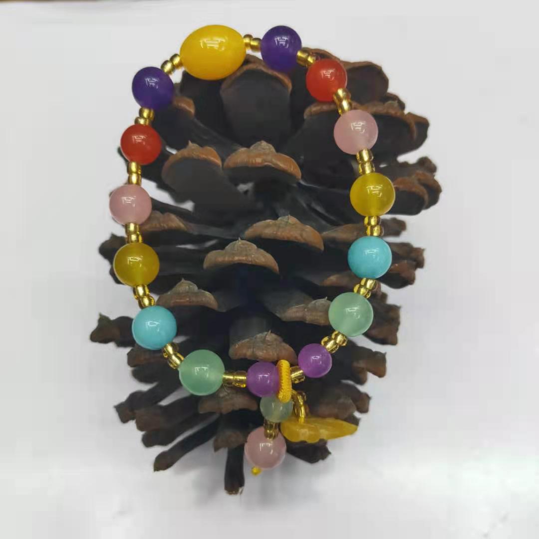 New trend of jewelry and accessories: Seven-color natural stone combination bracelet, fortune bead bracelet manufacturer wholesale factory price pic 5