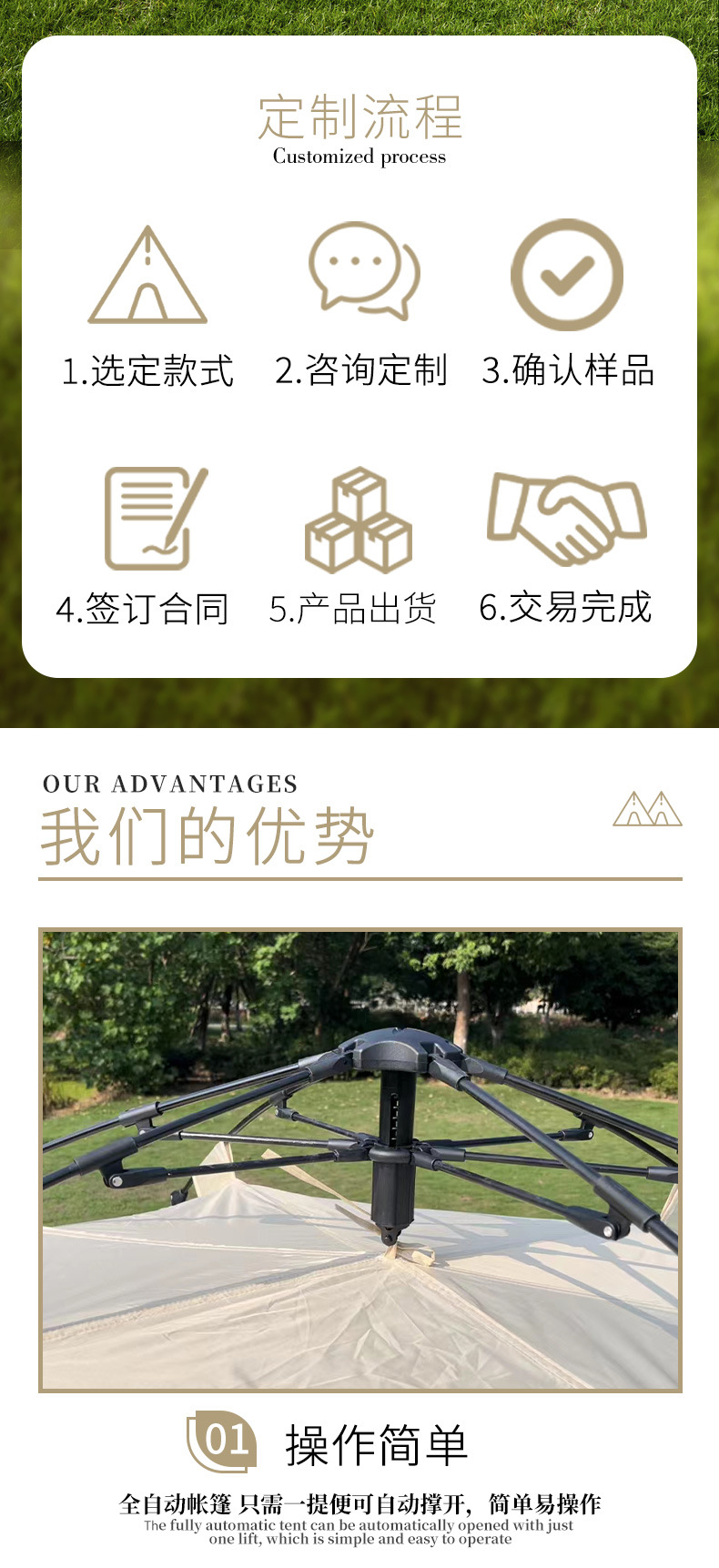 Outdoor camping tent, double-layer camping and mountaineering tent, moisture-proof and waterproof portable automatic quick-opening tent pic 11