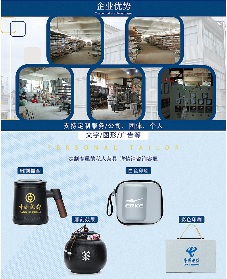 Wholesale travel tea sets, tea trays, household Gongfu tea sets, outdoor portable teapots, ceramic New Year gifts pic 2