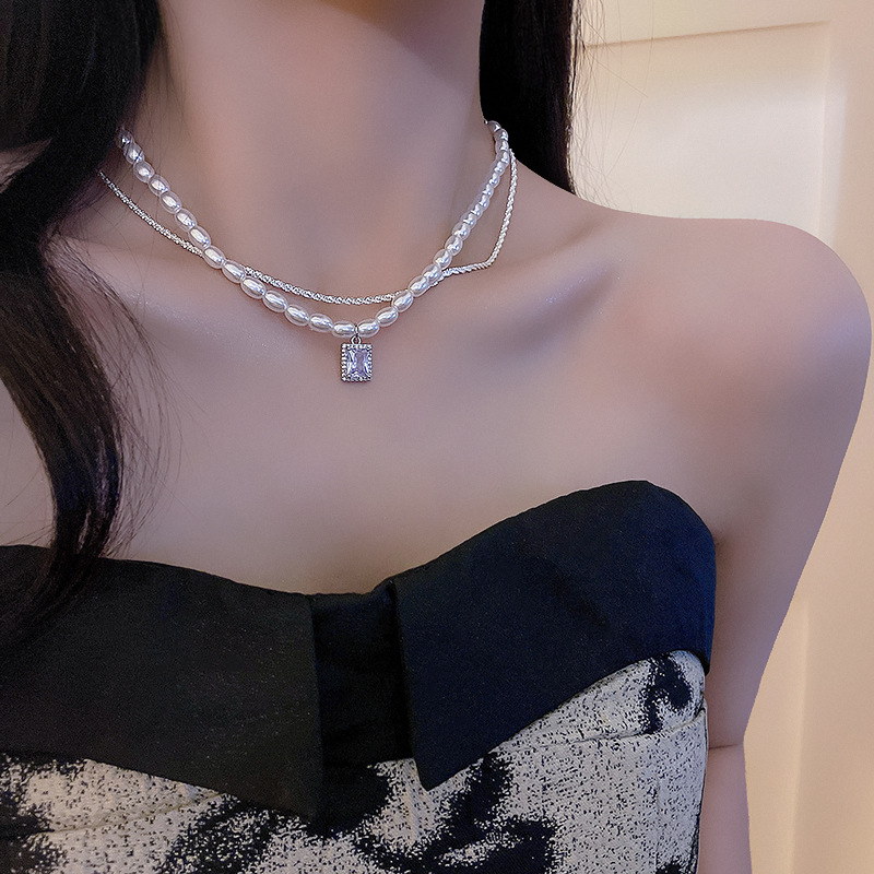 French retro high-end pearl necklace with a unique feminine charm, simple and elegant sweater chain, gentle and fairy-like accessory pic 32