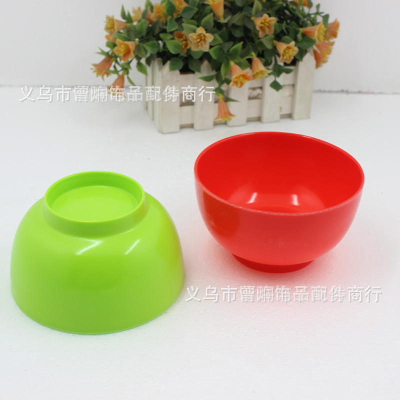 New type of rice bowls, plastic bowls, melamine bowls, colored bowls, 2-yuan store, daily necessities wholesale pic 8