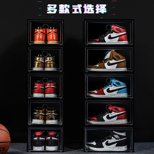 加厚防尘aj鞋盒球鞋收纳盒透明抽屉式鞋子收纳神器塑料网红鞋柜详情3