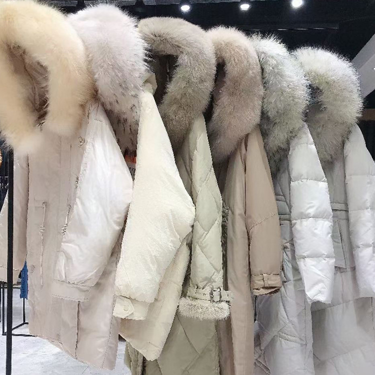 Trece líneas corte marca gran cuello peludo abajo chaqueta mujer wholesale inman marca outlet outlet mujer invierno 2022 pic 8