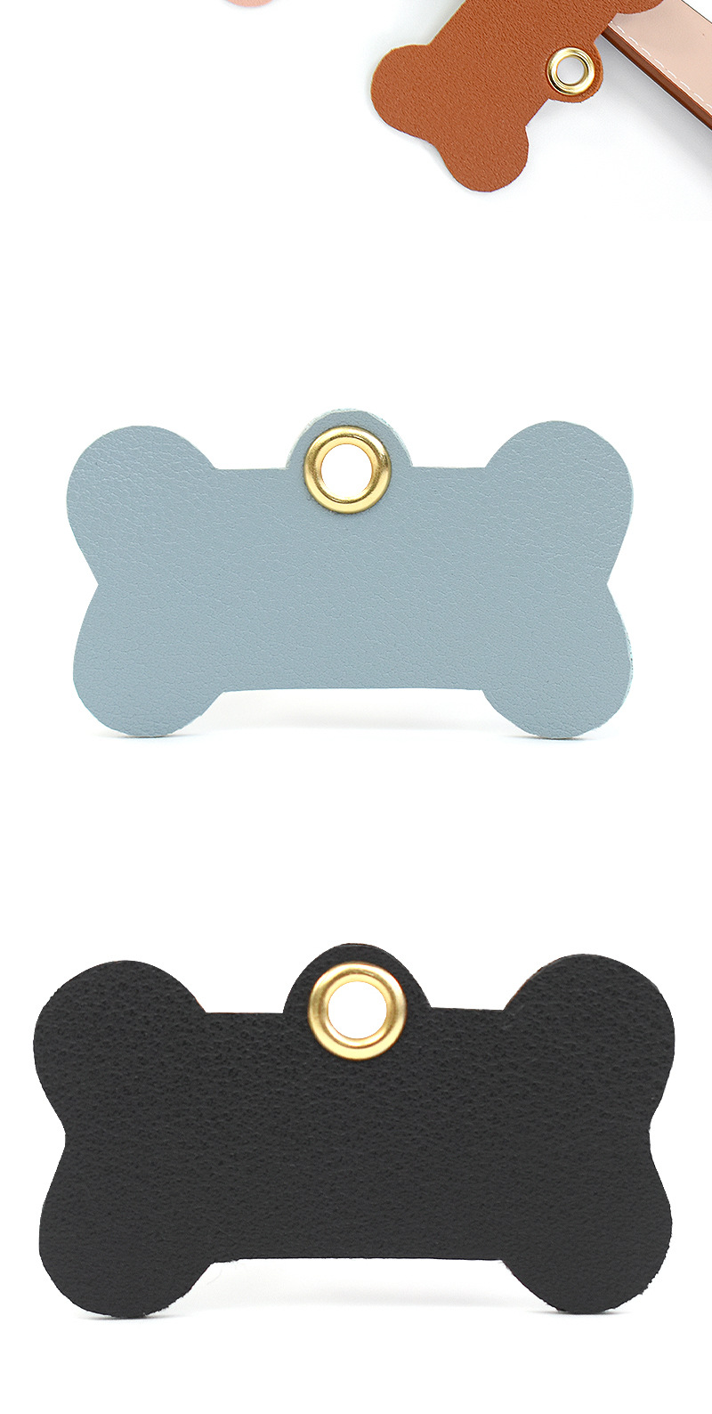 Comercio exterior transfronterizo hueso en forma de cuero multicolor para mascotas colgantes anti-lost cat dog tag listado fuera de pet dog tag pic 16