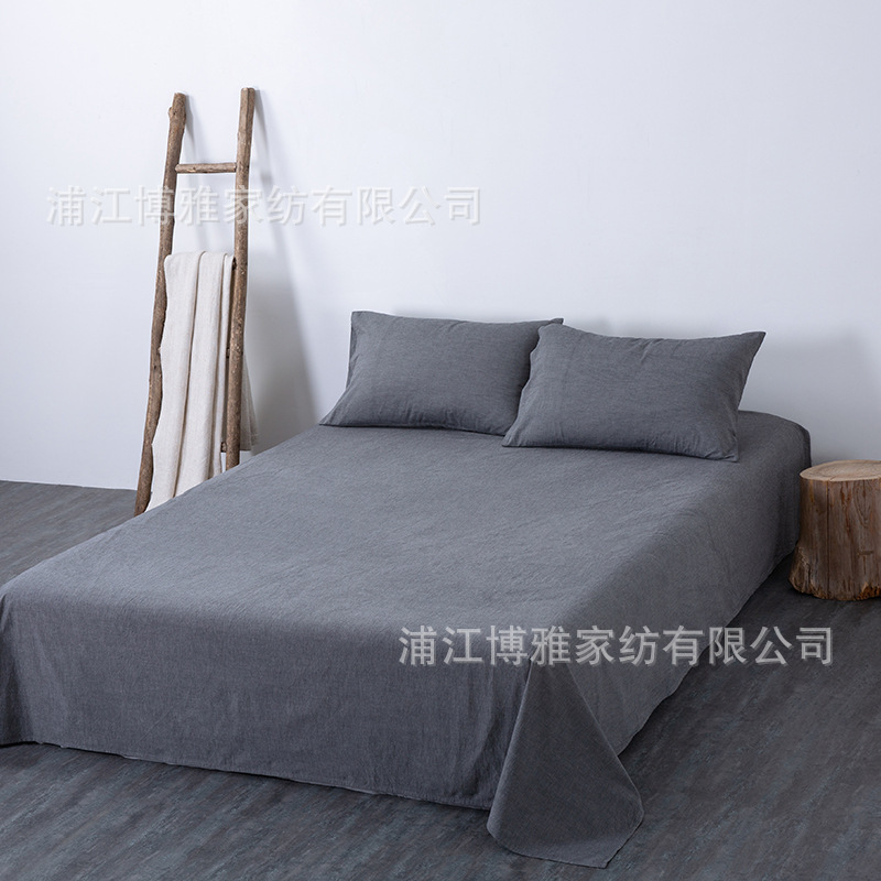 Boya Home Textiles Japanese-style Muji pure cotton bed sheets and bed covers 100% pure cotton bed covers wholesale single student dormitory bedding pic 12