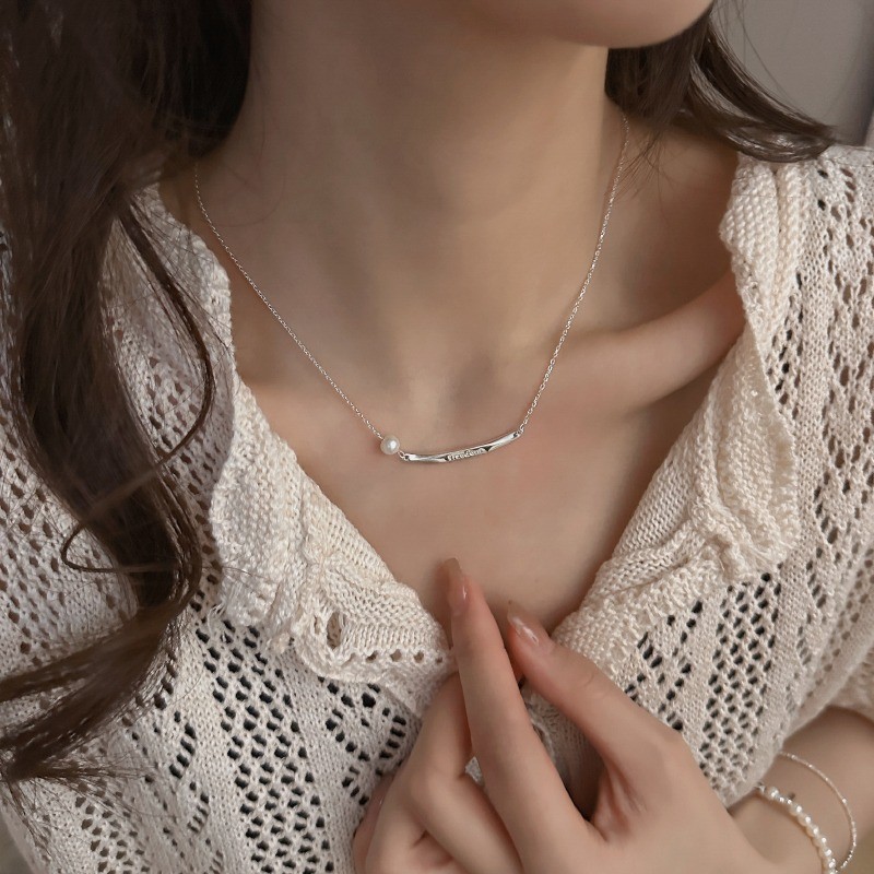小众设计感轻奢项链女ins风珍珠组合百搭不掉色锁骨链高级感饰品详情4